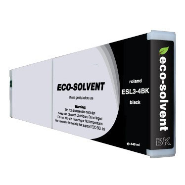 Black Eco Sol-Max Ink compatible with the Roland ESL3-4Bk