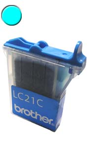 Cyan Inkjet Cartridge compatible with the Brother LC-21C