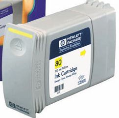 Yellow Inkjet Cartridge compatible with the HP (HP80XL) C4848A
