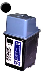 Black Inkjet Cartridge compatible with the HP (HP20) C6614DN