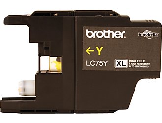 Yellow Inkjet Cartridge compatible with the Brother LC75Y (600 page yield)