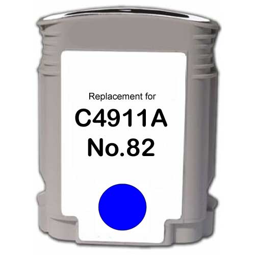 Cyan Inkjet Cartridge compatible with the HP (HP82) C4911A