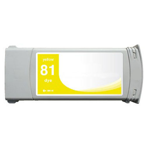 Yellow Inkjet Cartridge compatible with the HP (HP81) C4933A