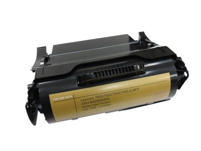 Black Toner Cartridge compatible with the Lexmark T650H21A, T650H11A
